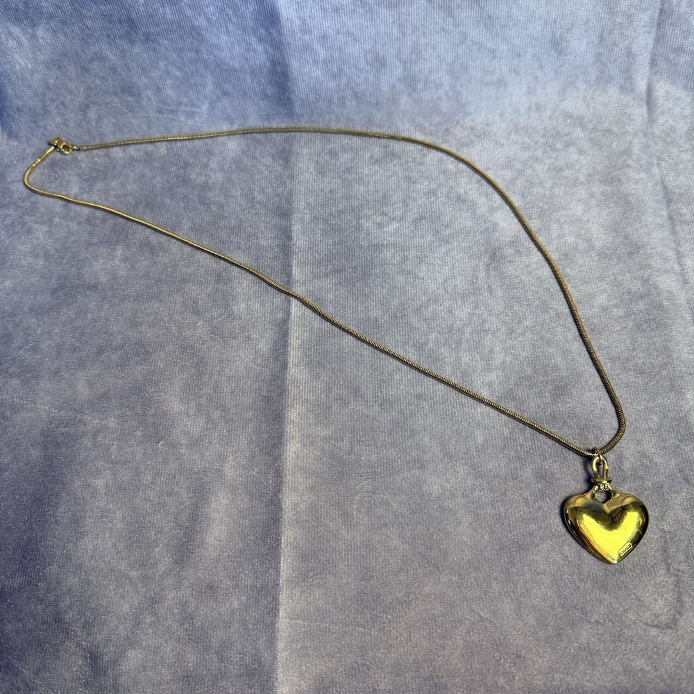Gold Monet‎ Heart Necklace Pendant 16 Inches - Picture 2 of 6